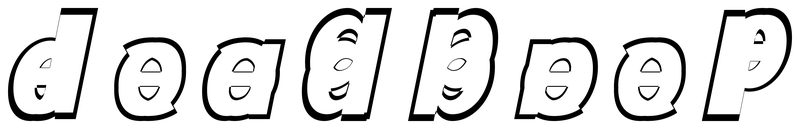 Ambigram for deadbeef in Sourcesanspro-blackit